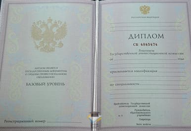 Диплом Тамбовского колледжа искусств 2003-2006 годов